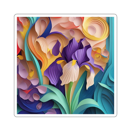 The Elegant Iris Flower Kiss-Cut Stickers (4 Sizes)