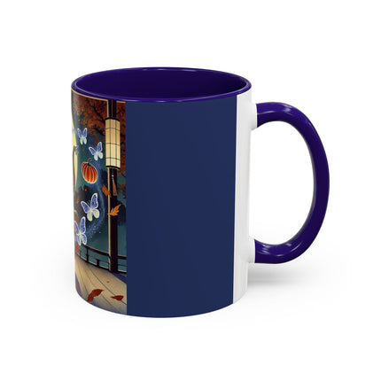 Court Magician with Ghost Butterflies Colorful Mugs (11oz, 15oz)