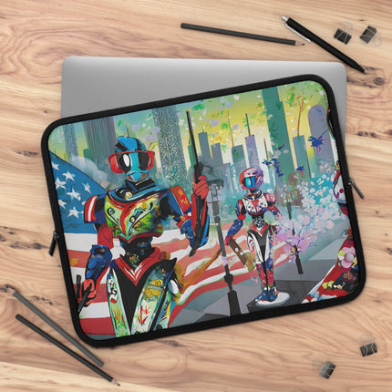 High Fashion Cyberpunk CIA Robots Laptop Sleeve