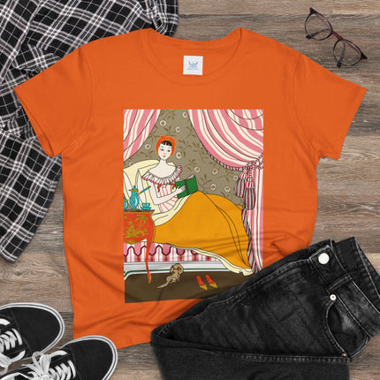 A Moment of Elegance and Comfort Women's Midweight Cotton Tee
