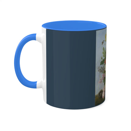 Bouquet of Flowers and a Nest by Sebastian Wegmayr Colorful Mugs, 11oz