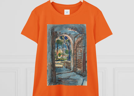 Gate in S. Miniato by Martin Monnickendam Women's Midweight Cotton Tee