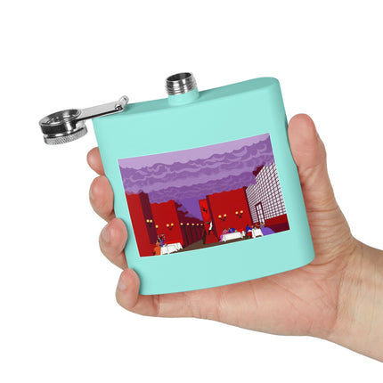 Midnight Toast Flask – Parisian Romance & Art Deco Charm