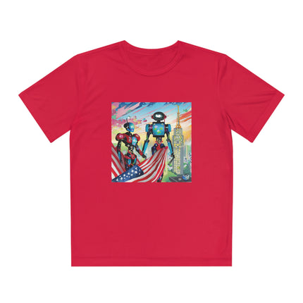 High Fashion Cyberpunk CIA Robots Youth Competitor Tee
