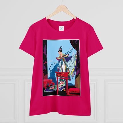 A Visual Journey by Umberto Brunelleschi Women's Midweight Cotton Tee