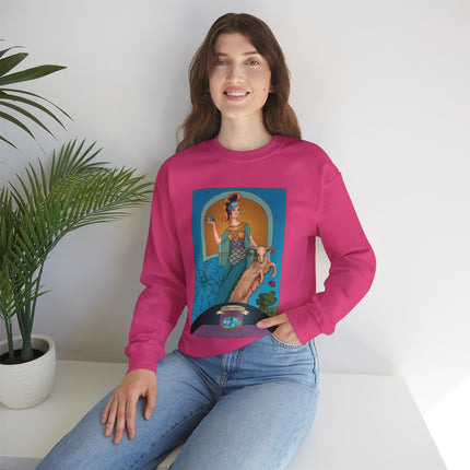 March & Aquamarine (Gem Series) by Sofia Chiostri Unisex Heavy Blend™ Crewneck Sweatshirt