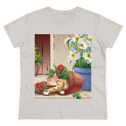 Blooming Serenity Women's Midweight Cotton Tee