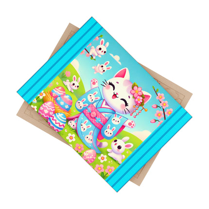Springtime Kitten’s Easter Joy Ceramic Tile