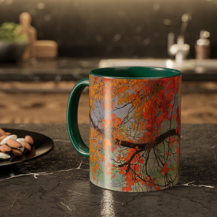 Autumn leaves by Edward Okuń Colorful Mugs (11oz, 15oz)