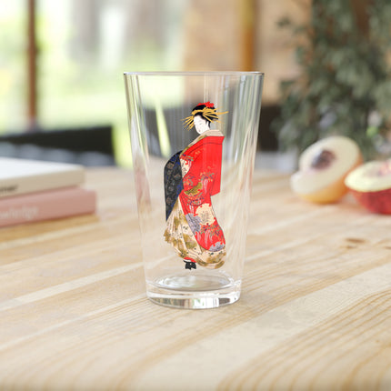 Japanese Woman by Hosoda Eishi Glass, 16oz