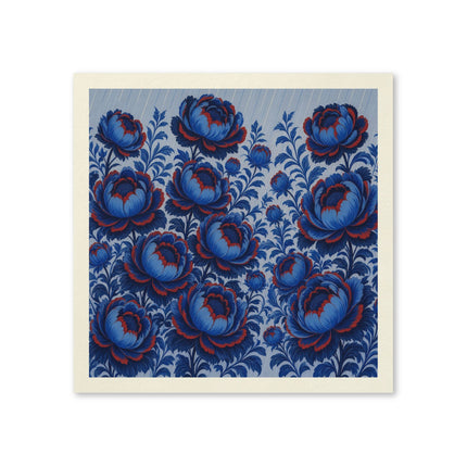 💙🌺 The Midnight Blue Peony Garden Napkins – Elegant Botanical Floral Art