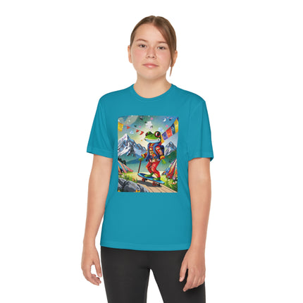 Skateboarding Frog Youth Competitor Tee – Whimsical Adventure & Playful Energy