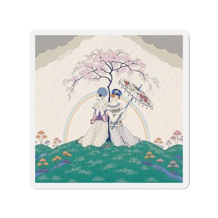 🌈☂️ Beneath The Rainbow Tree Die-Cut Magnets – Art Deco Spring Fantasy