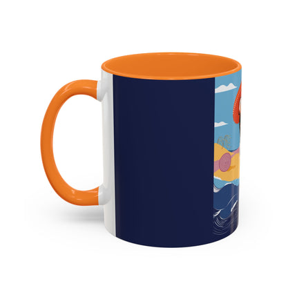Beachside Promenade Colorful Mugs – Chic Summer Stroll & Coastal Glamour