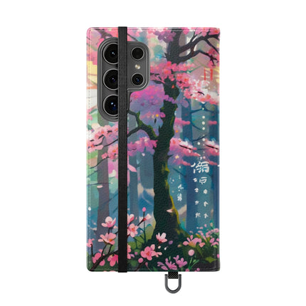 🦊⚔️ Cyberpunk Samurai Maiden Flip Case – Neon Grace & Warrior Courage