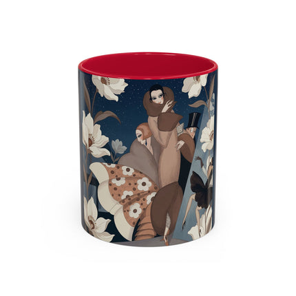 🌸✨ The Midnight Magnolia Masquerade Colorful Mug – Art Deco Nocturne