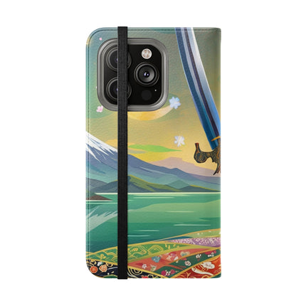 🐕⚔️ Cyberpunk Samurai Dog Flip Case – Futuristic Honor & Kitsune Spirit