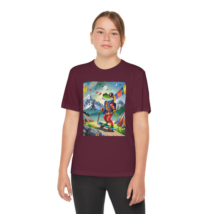 Skateboarding Frog Youth Competitor Tee – Whimsical Adventure & Playful Energy
