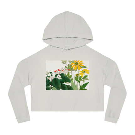 Clerodendrum & Rudbeckia by Tanigami Kônan Women’s Cropped Hooded Sweatshirt
