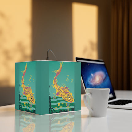 Golden Serenity Light Cube Lamp