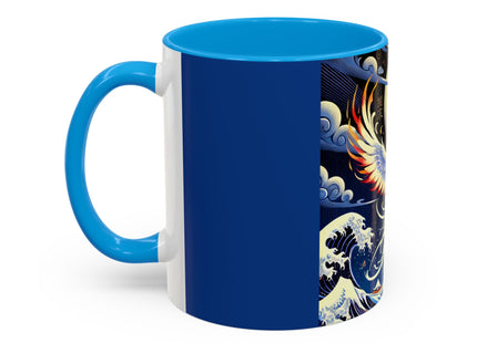 Majestic White Crane Colorful Mugs (11oz, 15oz)