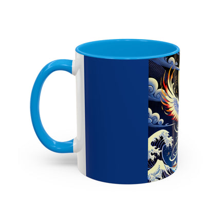 Majestic White Crane Colorful Mugs (11oz, 15oz)