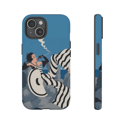 Art Deco Smoker Phone Case – Glamorous Lounging & Timeless Allure