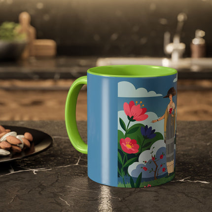 Garden Of New Beginnings Colorful Mugs – Art Deco Floral Elegance