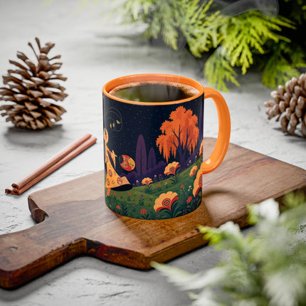 🌙🌼 The Moonlit Floral Dancer Colorful Mug – Art Deco Garden Fantasy