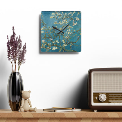 Almond Blossom by Vincent Van Gogh Acrylic Wall Clock, Round and Square