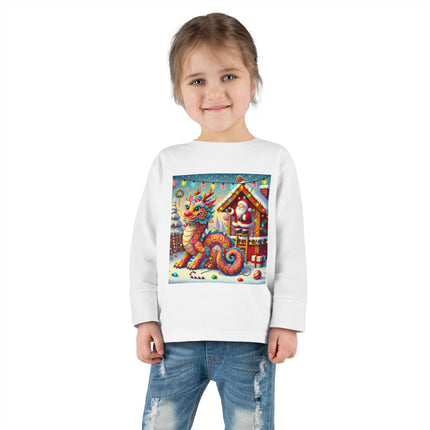 The Playful Dragon's Christmas Toddler Long Sleeve Tee