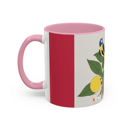 Blue Tit & Butterfly Colorful Mugs – Spring Harmony & Delicate Beauty