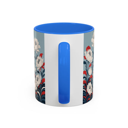 ❤️🌺 The Scarlet Parasol Spectacle Colorful Mug – Art Deco Fashion Elegance