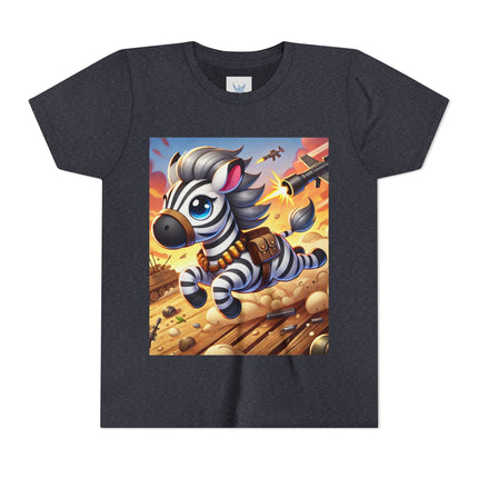 Zebra on the Run Youth Short Sleeve Tee