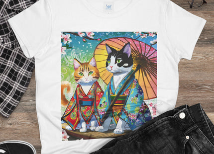 Kimono Kitties Cotton Tee