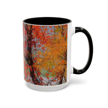 Autumn leaves by Edward Okuń Colorful Mugs (11oz, 15oz)