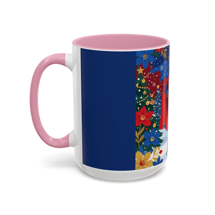 🎭❄️ The Christmas Masquerade Lady Colorful Mug – Art Deco Holiday Fantasy