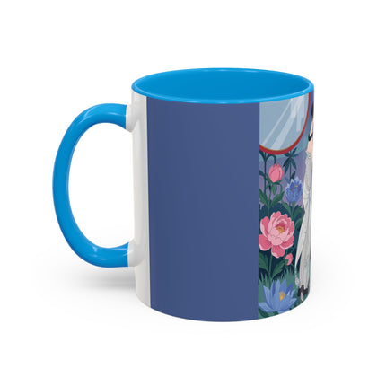 Whispers to the Golden Songbird Colorful Mugs – Art Deco Garden Elegance