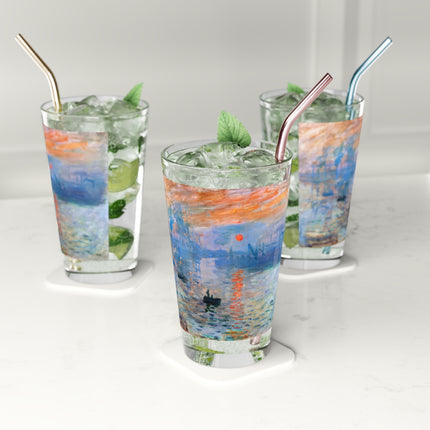 Sunrise by Claude Monet Glass, 16oz