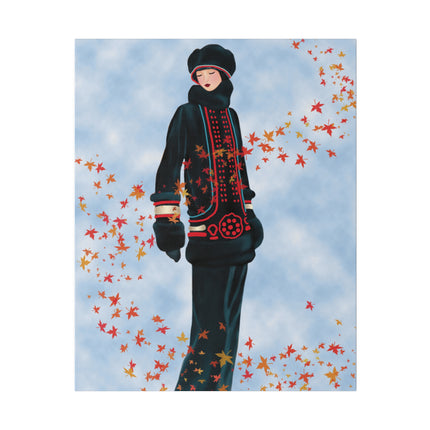 Whispers of Autumn – An Art Deco Portrait of Grace