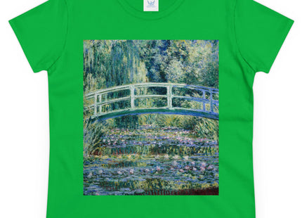 Water Lilies and Japanese Bridge by Claude Monet Women's Midweight Cotton Tee