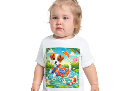 Koi Pond Puppy Baby Short Sleeve T-Shirt