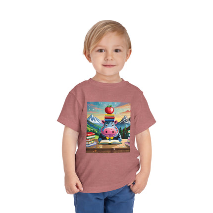 Hippos Hit the Books Toddler Short Sleeve Tee