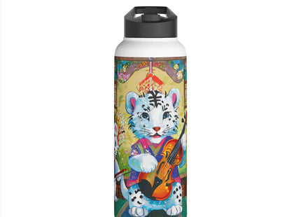 Melodies of the Snow Lion Cub Stainless Steel Water Bottle