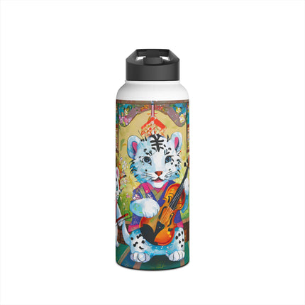 Melodies of the Snow Lion Cub Stainless Steel Water Bottle