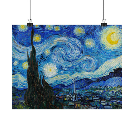 The Starry Night by Vincent Van Gogh Matte Horizontal Posters