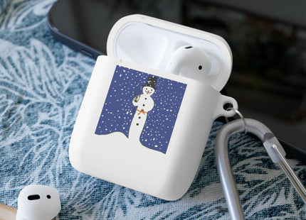 Snowman in Falling Snow AirPods Cover
