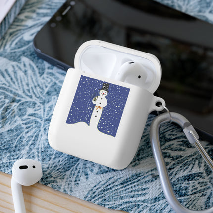 Snowman in Falling Snow AirPods Cover