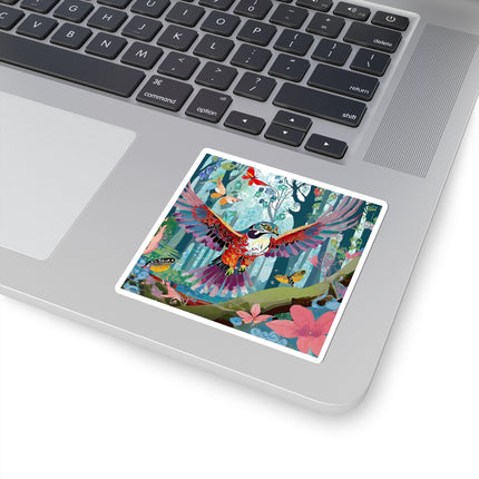 A Colorful Raptor Kiss-Cut Stickers (4 Sizes)