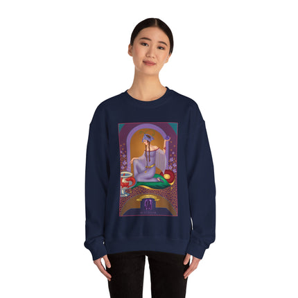 February & Amethyst (from the Gem Series) by Sofia Chiostri Heavy Blend™ Crewneck Sweatshirt